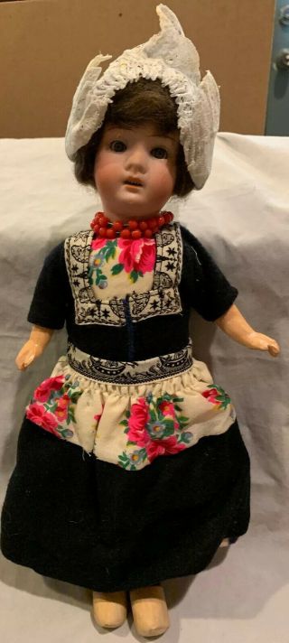 Antique Armand Marseille 12” 390 Costume - Sleep Eyes - Open Mouth -