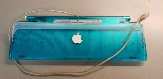Vintage 1999 Apple Computer USB Keyboard M2452 Aqua Blue iMac 2