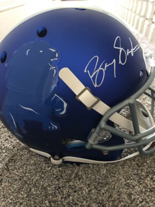 Barry Sanders Signed Detroit Lions Full Size Helmet Jsa And Schwartz
