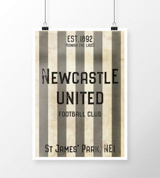 Unofficial St James Park Newcastle Utd Fc A3 Picture Retro Vintage Style Print