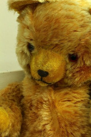 Large Vintage Teddy Bear From The Ussr,  Stuffed With Straw Or Sawdust 50s 56 Cm