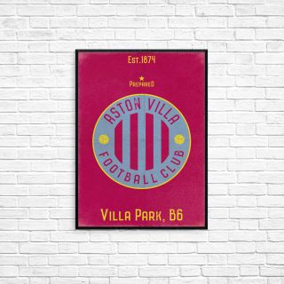 Villa Park Aston Villa Fc A3 Picture Art Poster Retro Vintage Style Print
