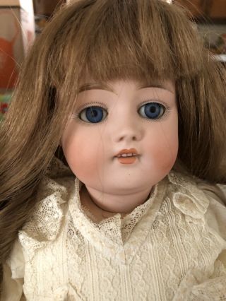 Antique 6 168/9 Kestner German Germany Doll Bisque Head Teeth Blue Eyes Early