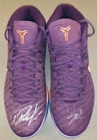 Devin Booker Autographed Nike Kobe Ad Pe Signed Nba Basketball Shoes Booker