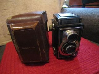 Vintage Welta Reflekta Ii Twin Lens Reflex Film Camera W/repaired Case.