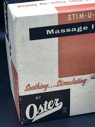 Vintage OSTER Stim U Lax Junior Massage Instrument Model M 4 3