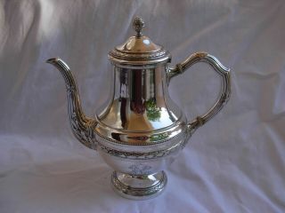 Antique French Sterling Silver Tea Pot,  Louis Xvi Style,  Early 20th Century