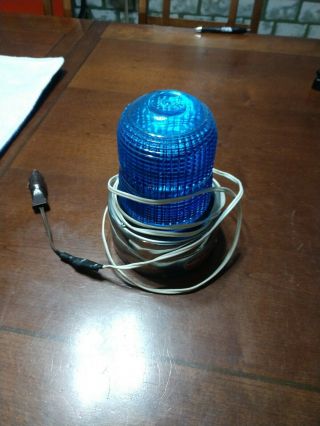Vintage Action Lite 12 Volt Blue Flasher Light North American Signal Co Chicago
