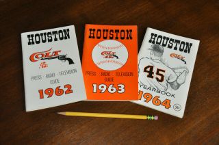 Houston Colt 45 Baseball Press Guides (complete Set)