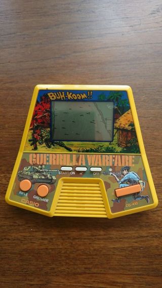 Vintage 1987 Electronic Casio Handheld Game - Guerrilla Warfare