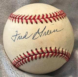 Fred Green Autographed Baseball.  Pittsburgh Pirates 1960 World Series Champs
