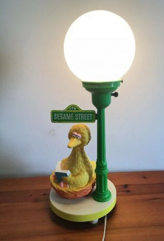Vintage 1970s Big Bird Kids Childs Lamp - Sesame Street
