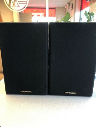 Vintage Pioneer Cs - C300 Speakers Black 2 - Way Center Channel Bookshelf 13.  75 " ×8.  5