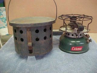 Vtg Coleman 500a Sportmaster Camp Stove & Drum Heater Camping Hiking 11/54