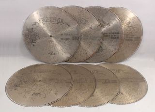 8 Antique 19thc Regina Music Box 20 ¾ Metal Song Discs Flight Of The Butterflies