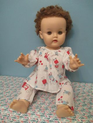 Adorable Lifesize Vintage All Vinyl Baby Doll By Ideal Doll
