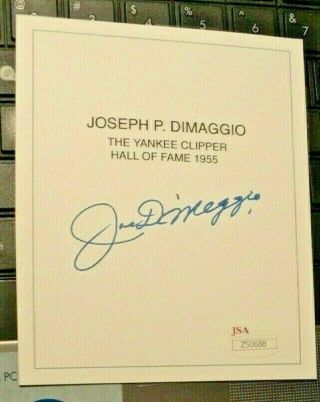 Joe Dimaggio Handwritten Diary Page Steiner With Jsa Dimaggio Autograph
