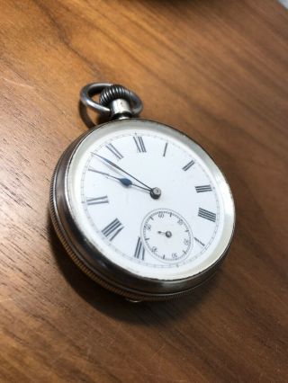 Antique J W Benson Silver Pocket Fob Watch Spares Or Repairs