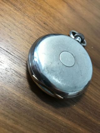 Antique J W Benson Silver Pocket Fob Watch Spares or Repairs 3