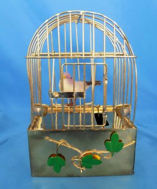 Animated Vintage Metal Bird In Cage Music Box - [watch Video]