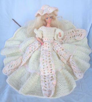 Barbie Doll 1976 Handmade Crocheted Dress 11 In