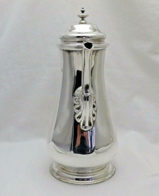 Vintage Solid Sterling Silver Queen Anne Style Coffee Pot London 1942 3