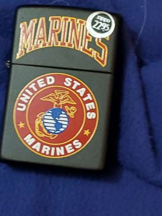Zippo Usmc United States Marines Lighter Vintage 1998 90 