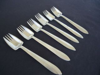 6 Vintage Retro Stainless Steel Splayds Buffet Forks By Mcarthur Stokes