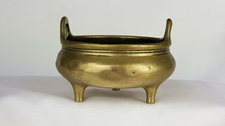 Antique Chinese Small Bronze Tripod Censer
