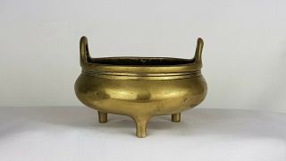 Antique Chinese Small Bronze Tripod Censer 3