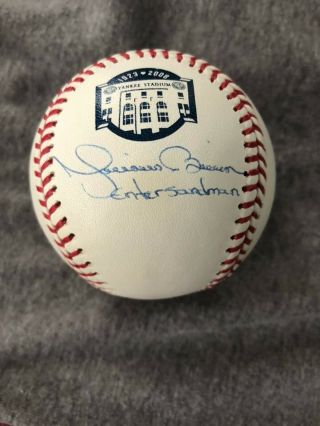 Mariano Rivera Signed Enter Sandman Oml Final Season Baseball Steiner Yankees