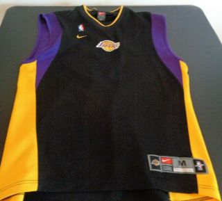 Los Angeles Lakers Vintage Nike Tank Top Size Medium Jersey Nba Basketball Black