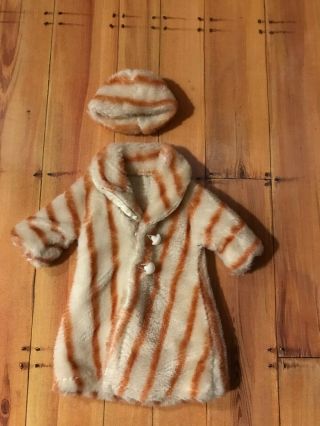 Vintage Barbie Clone Fur Coat With Matching Hat