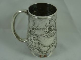 Rare Chinese Export Silver Christening Mug,  C1900,  123gm