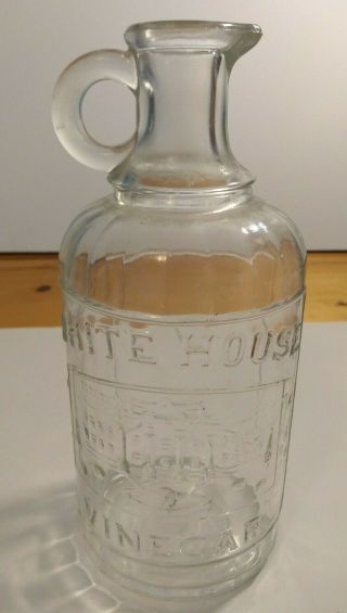 Vintage White House Vinegar Jug Style Bottle 1909 Patent Date 1qt Embossed House