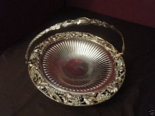 Victorian Silver Plate Basket With Handle C.  1855 Martin Hall Antique Exquisite