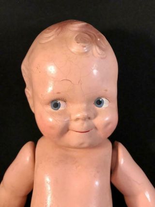 Vintage Composition 13 " Scootles Doll Kewpie Cameo Rose O 