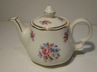 Vintage Lord Nelson Pottery Individual Floral Teapot