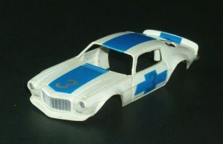Vtg Aurora Afx Trans Am Camaro Z28 Blue White 3 Slot Car Ho Body 1756 1970’s