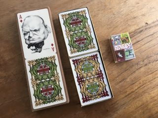 Vintage Twin Pack Playing Cards Political Caricatures By Ortuno Erric Sio