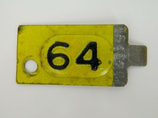 Vintage 1964 Minnesota License Plate Renewal Metal Tag Tab -