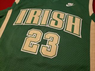 Vintage Authentic Nike Lebron James Irish 2003 High Jersey Sz Med NBA Lakers 3
