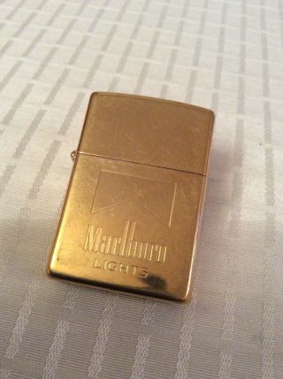 Vintage Marlboro Brass Zippo Lighter