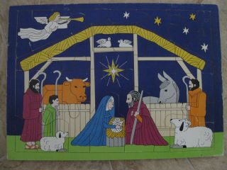 Nativity Wooden Puzzle 1993 Chadwick Miller Vintage Is