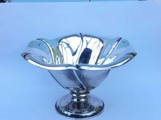 Vintage Solid Silver 935 Pedestal Bowl,  C.  1950’s