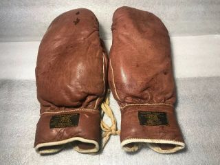 Antique Vintage Leather Draper Maynard D&m Sporting Goods Boxing Gloves