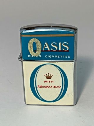 Vintage Oasis Filter Continental Cigarette Brand Advertising Lighter
