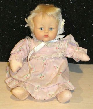 Vintage Madame Alexander 1977 Little Huggums 11 " Baby Doll Blonde Cutie