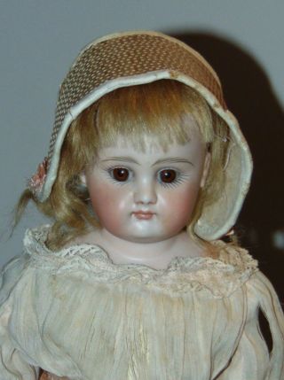 Antique Bisque Doll Kestner Shoulder Head Pouty 4 Kid Leather Body