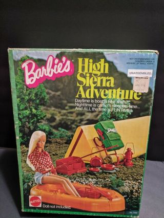 Vintage Barbie High Sierra Adventure Camp Set 1974 Mattel Sport Dishes Accessory